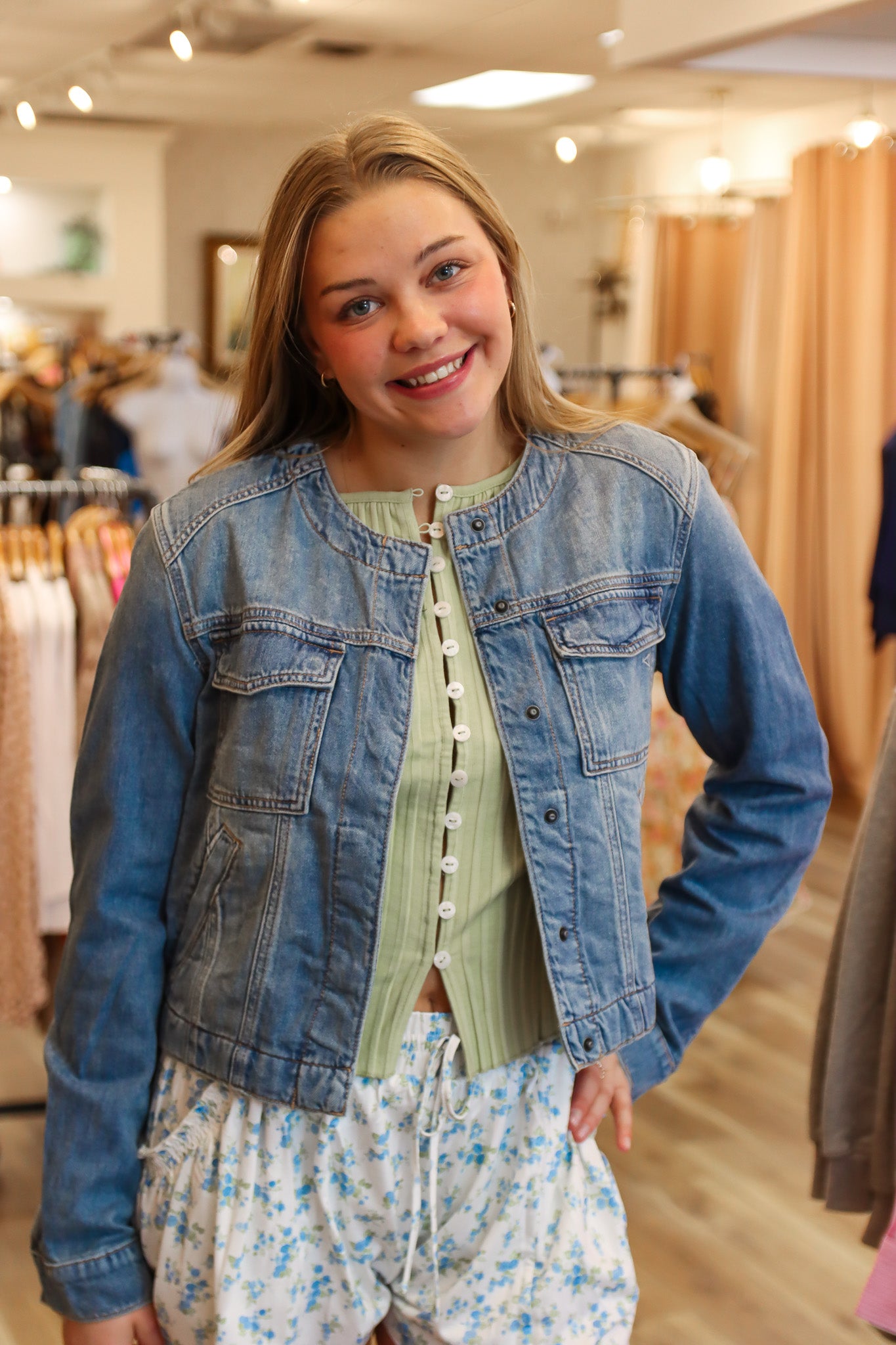 FLORAL SMOCKED POCKET SPORTY SKORT