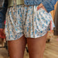 FLORAL SMOCKED POCKET SPORTY SKORT