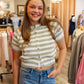 RAGLAN SHORT SLEEVE BOXY SWEATER