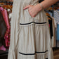 CURRENT AIR SLEEVELESS SQUARE NECK MIDI DRESS