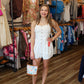 MIOU MUSE EYELET ROMPER WITH BUTTON FRONT