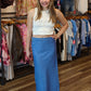 CURRENT AIR BIAS CUT MIDI SKIRT