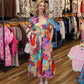 SUMMER HIBISCUS MIDI DRESS