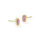 MINI ELLIE STUD EARRINGS GOLD FUCHSIA MAGNESITE ONE SIZE