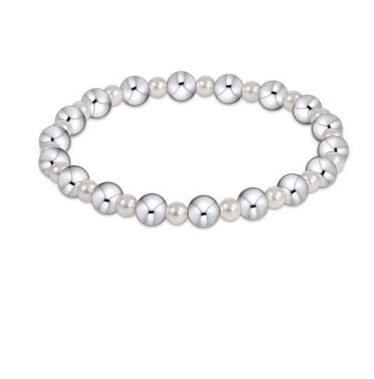 PEARL GRATEFUL 4MM/6MM STERLING BRACELET