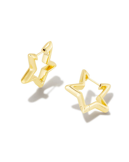 STAR HUGGIE EARRINGS GOLD ONE SIZE