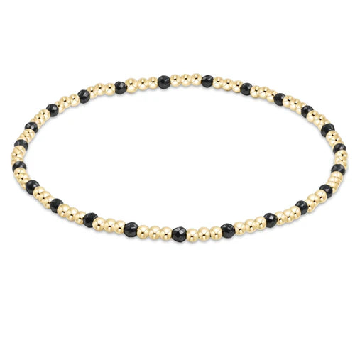 EXTEND GOLD SINCERITY 3MM FACETED ONYX