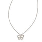 MAE BUTTERFLY SHORT PENDANT NECKLACE SILVER IVORY MOTHER OF PEARL