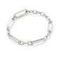 HEATHER LINK AND CHAIN BRACELET SILVER ONE SIZE