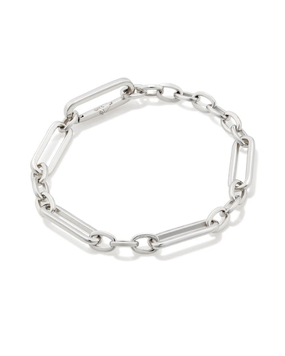 HEATHER LINK AND CHAIN BRACELET SILVER ONE SIZE