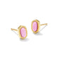 MINI ELLIE STUD EARRINGS GOLD FUCHSIA MAGNESITE ONE SIZE
