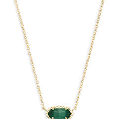 ELISA PENDANT NECKLACE GOLD COBALT CATS EYE ONE SIZE