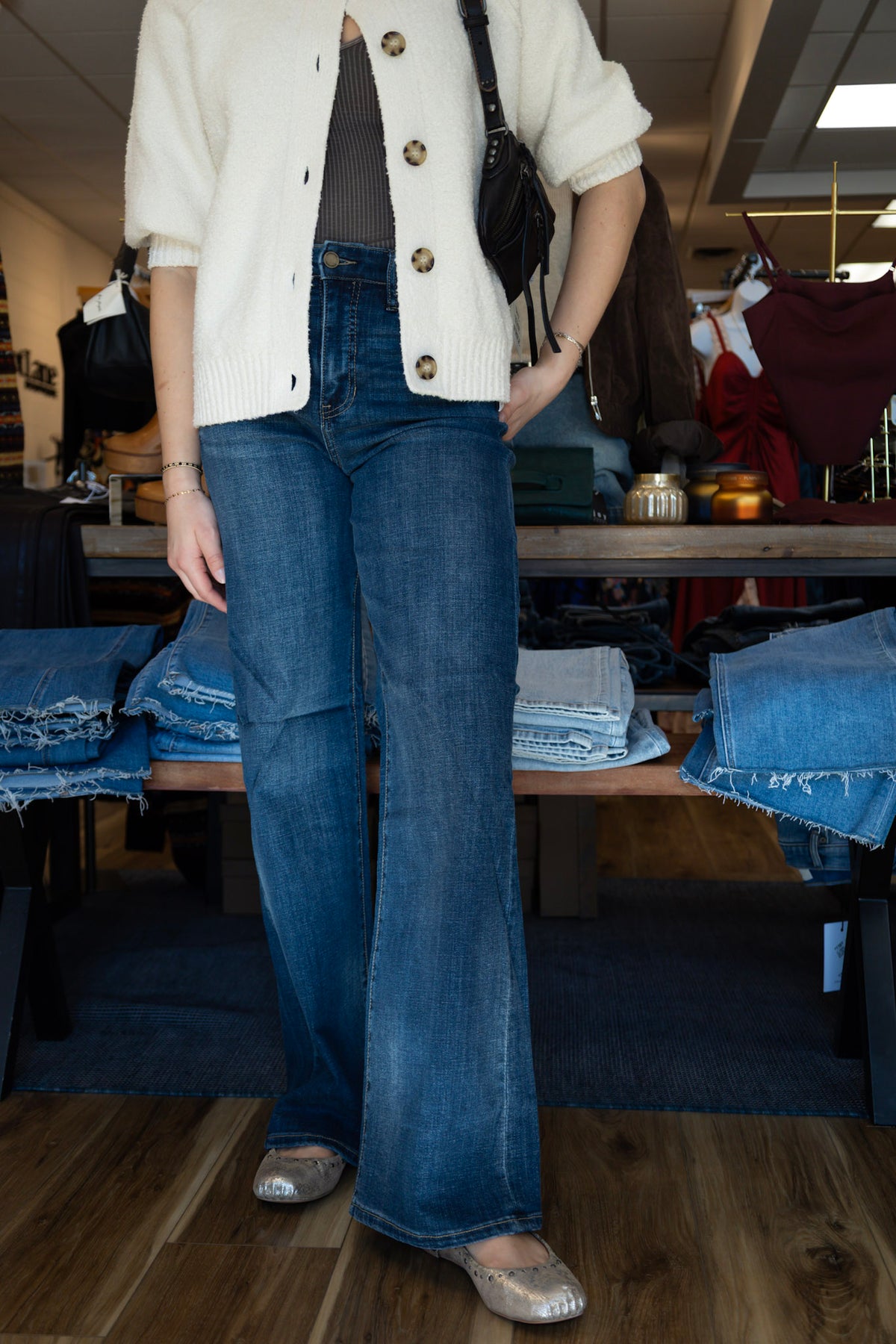 LIVERPOOL "STRIDE" HIGH RISE WIDE LEG DENIM