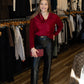 LIVERPOOL DRAPE NECK SWEATER HYBRID LONG SLEEVE