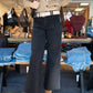 KUT "MEG" HIGH RISE WIDE LEG FRT PKTS INSET-RAW HEM