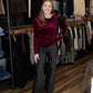 "PRENTICE" VELVET TOP