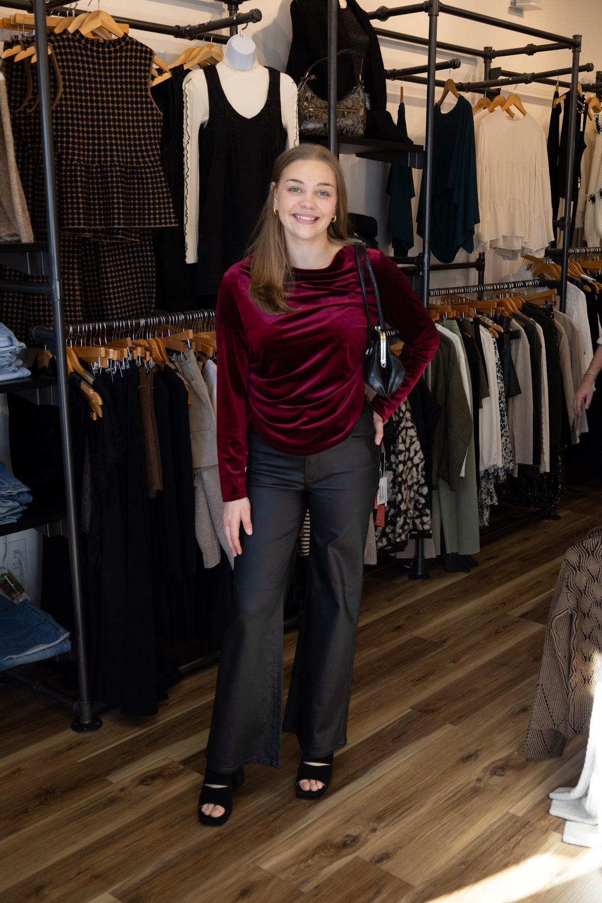 "PRENTICE" VELVET TOP