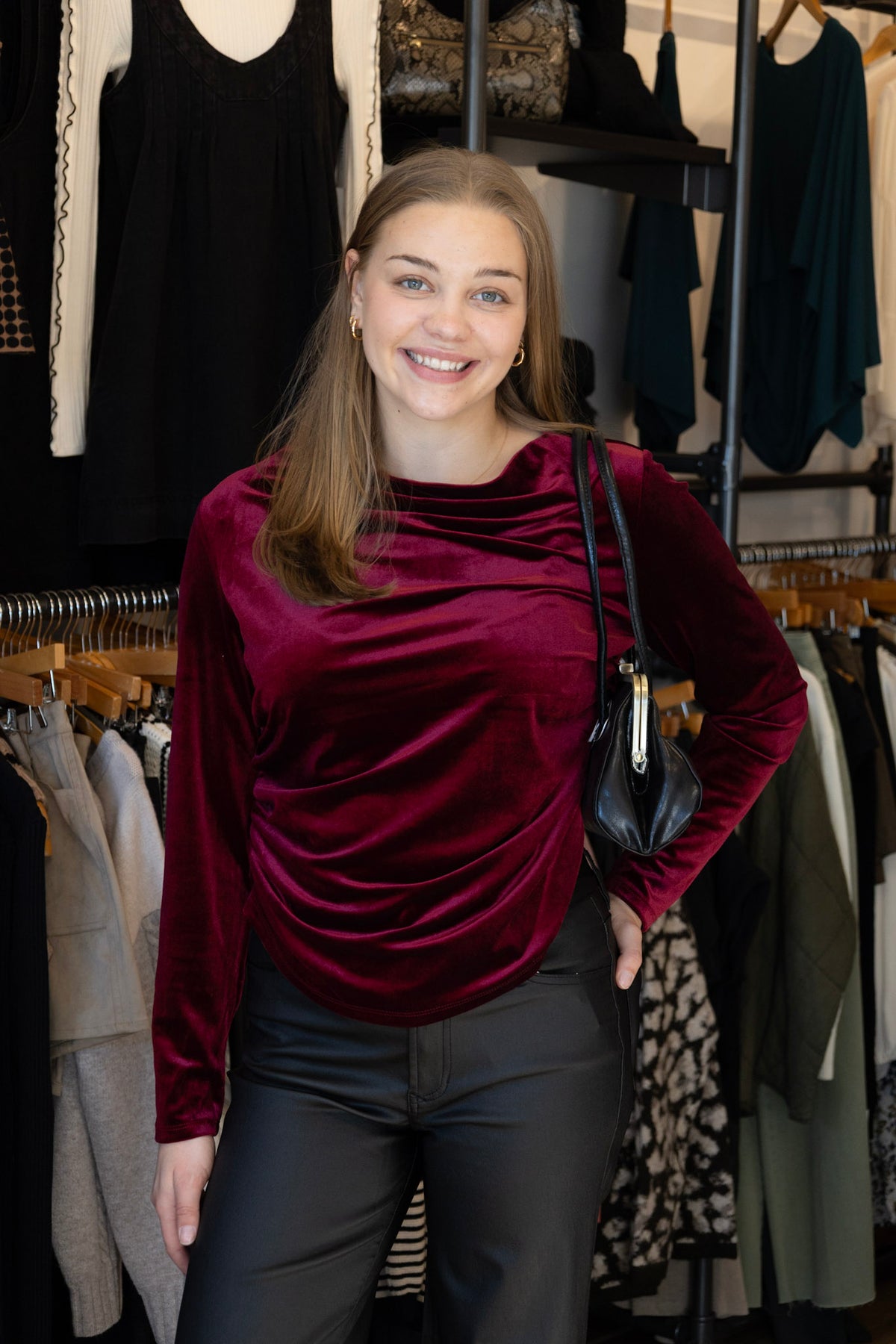"PRENTICE" VELVET TOP