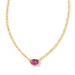 CAILIN CRYSTAL PENDANT NECKLACE GOLD PURPLE CRYSTAL ONE SIZE