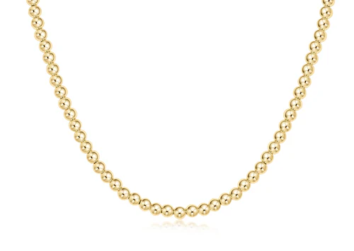 17" CHOKER CLASSIC GOLD 4MM BEAD