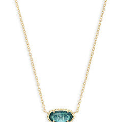 ELISA PENDANT NECKLACE GOLD LONDON BLUE ONE SIZE