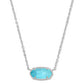 ELISA SHORT PENDANT NECKLACE SILVER TURQUOISE MAGNESITE ONE SIZE