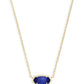ELISA PENDANT NECKLACE GOLD COBALT CATS EYE ONE SIZE