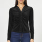 Romy Velvet Button Down Top